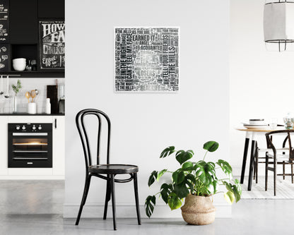 Beauty Behind the Madness album word art square poster