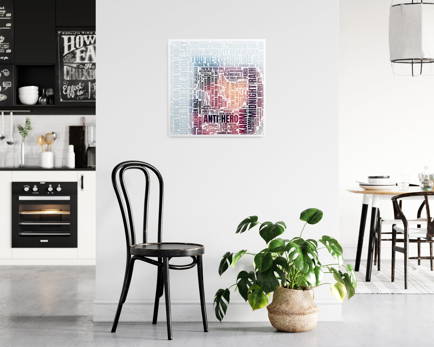 Midnights album word art square poster