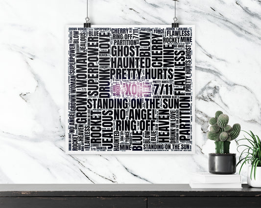 Self-titled album word art square poster