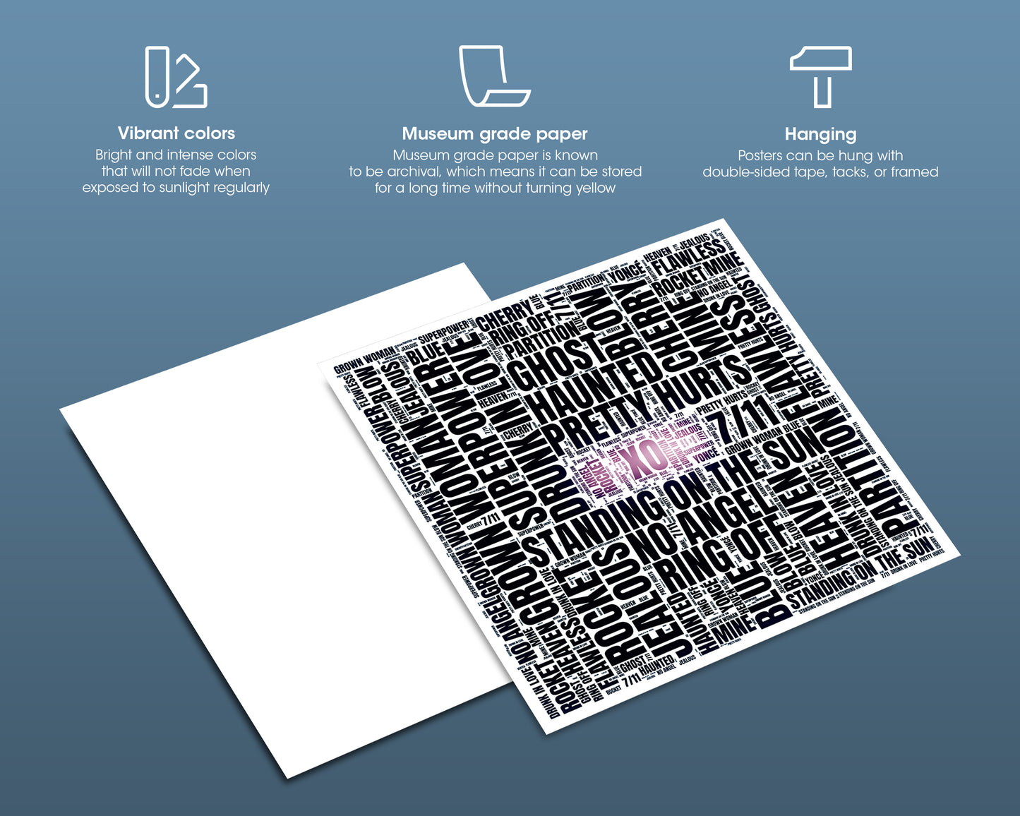 Self-titled album word art square poster