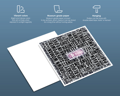 Self-titled album word art square poster