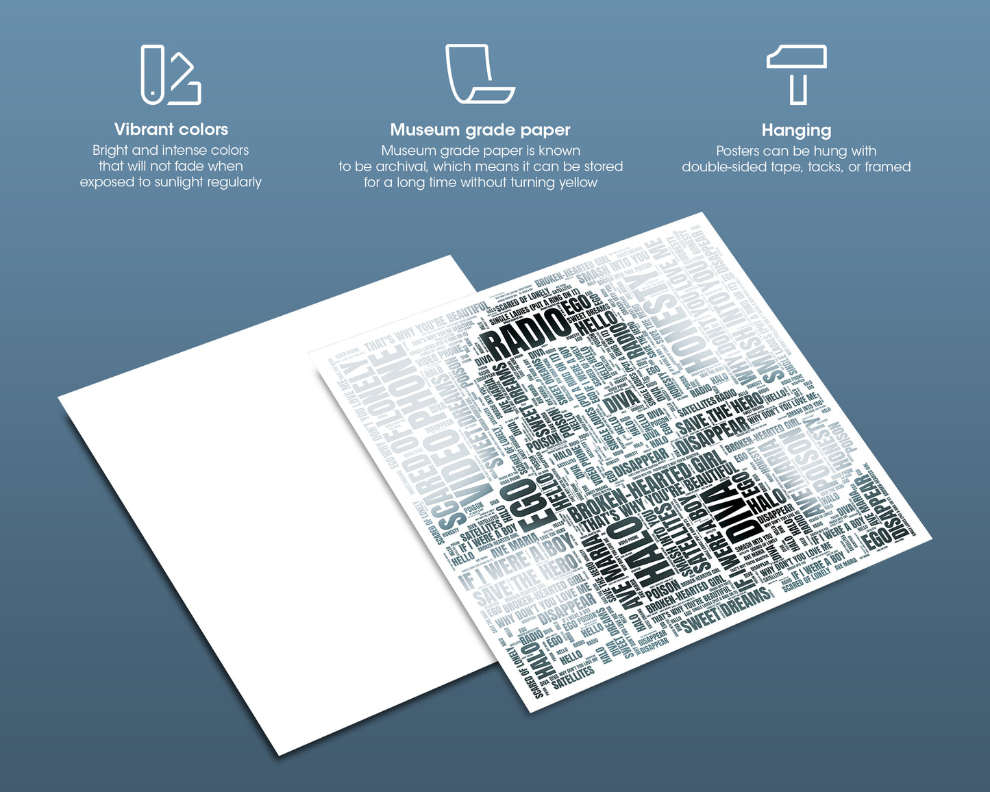 I Am... Sasha Fierce album word art square poster