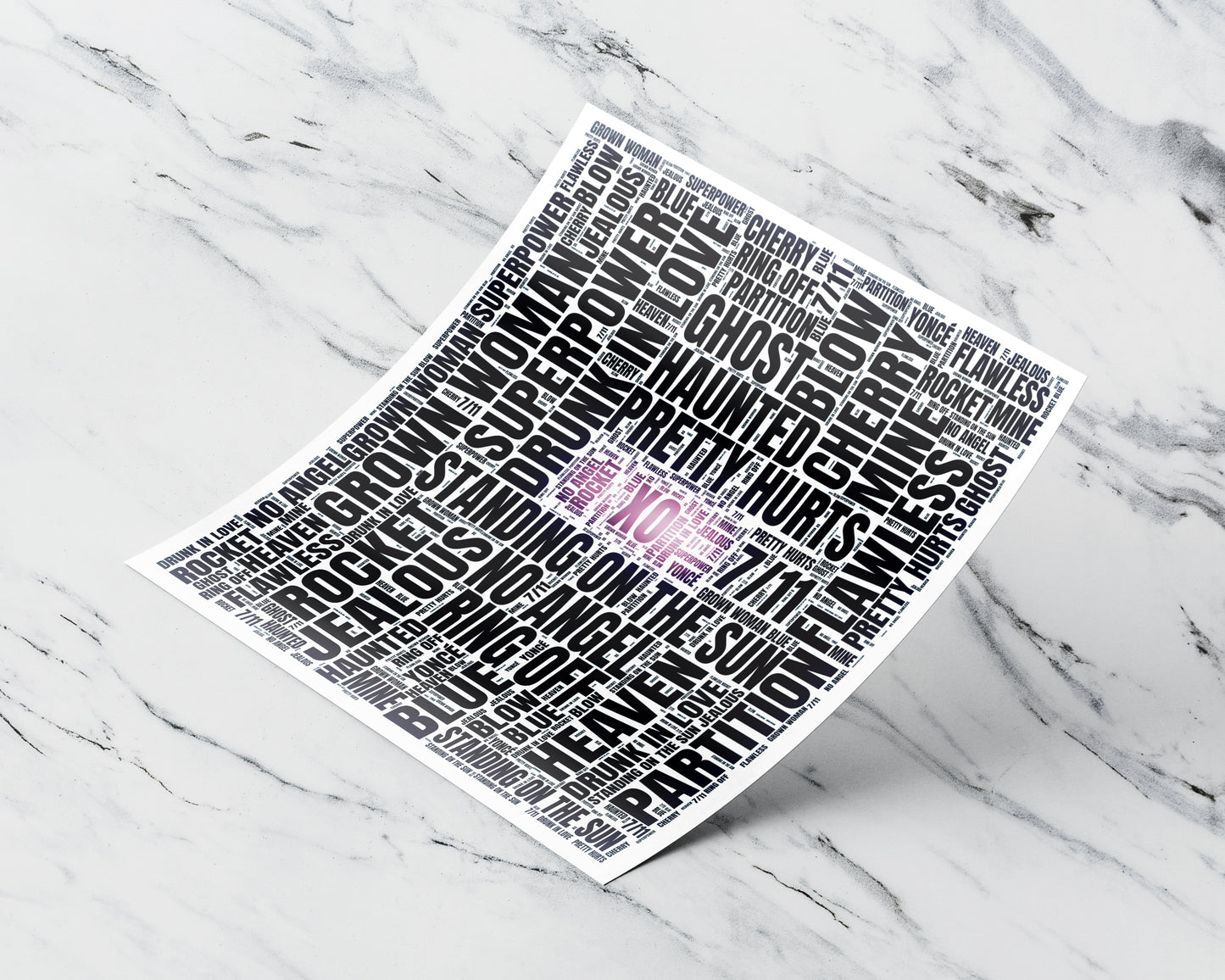 Self-titled album word art square poster