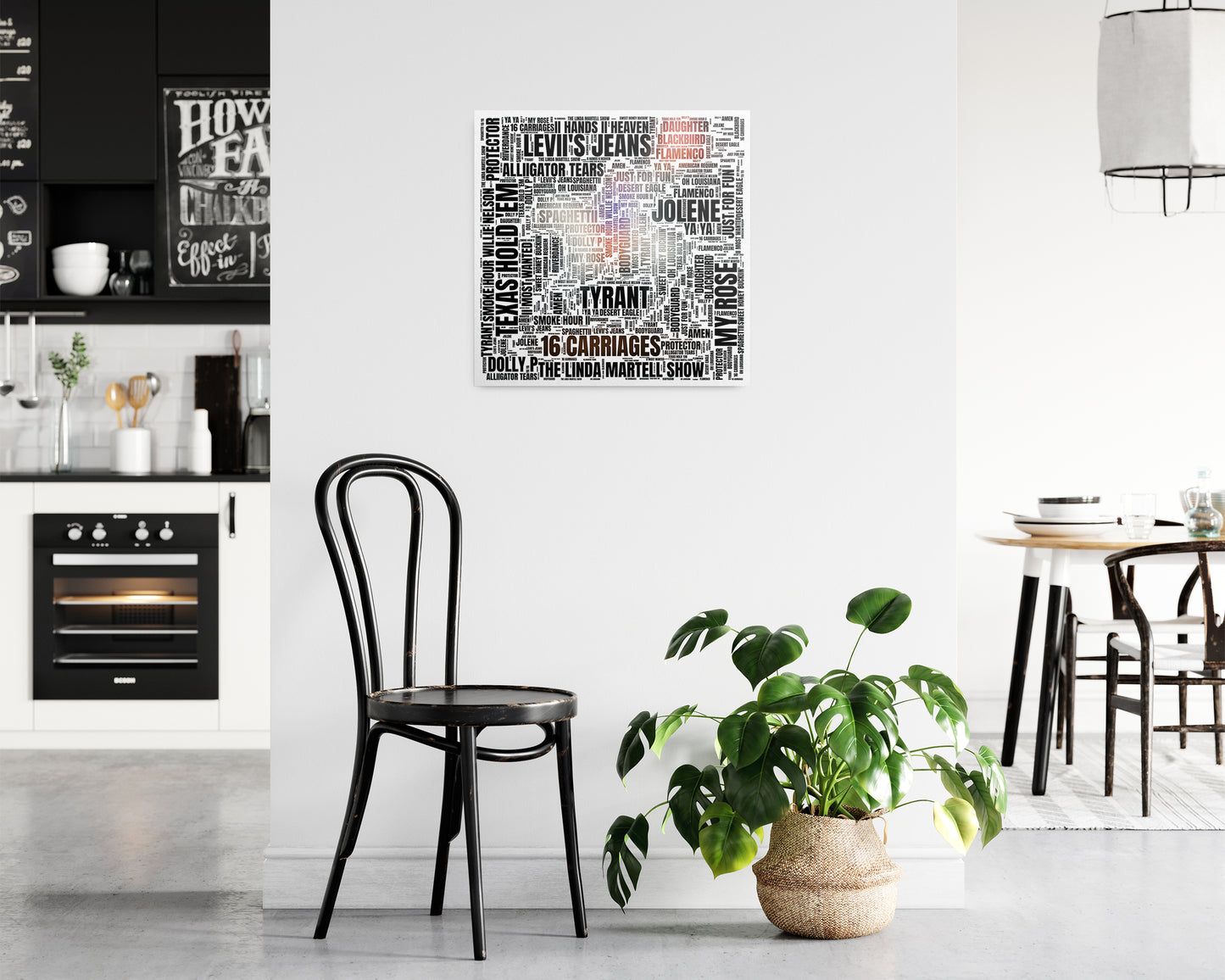 Cowboy Carter album word art square poster