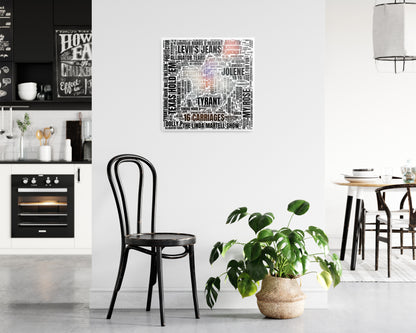 Cowboy Carter album word art square poster