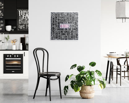 Self-titled album word art square poster