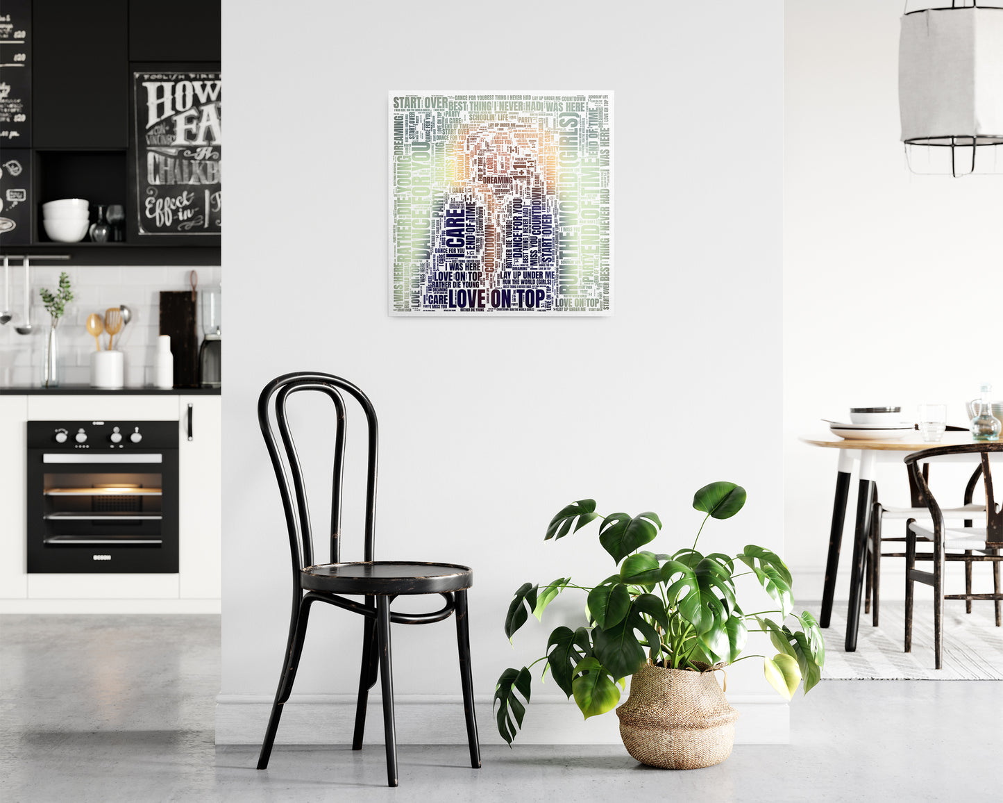 4 album word art square poster