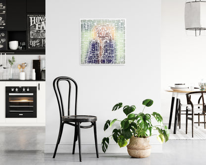 4 album word art square poster