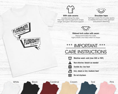 Florida is one hell of a drug, Florida can I use you up? unisex jersey short sleeve t-shirt