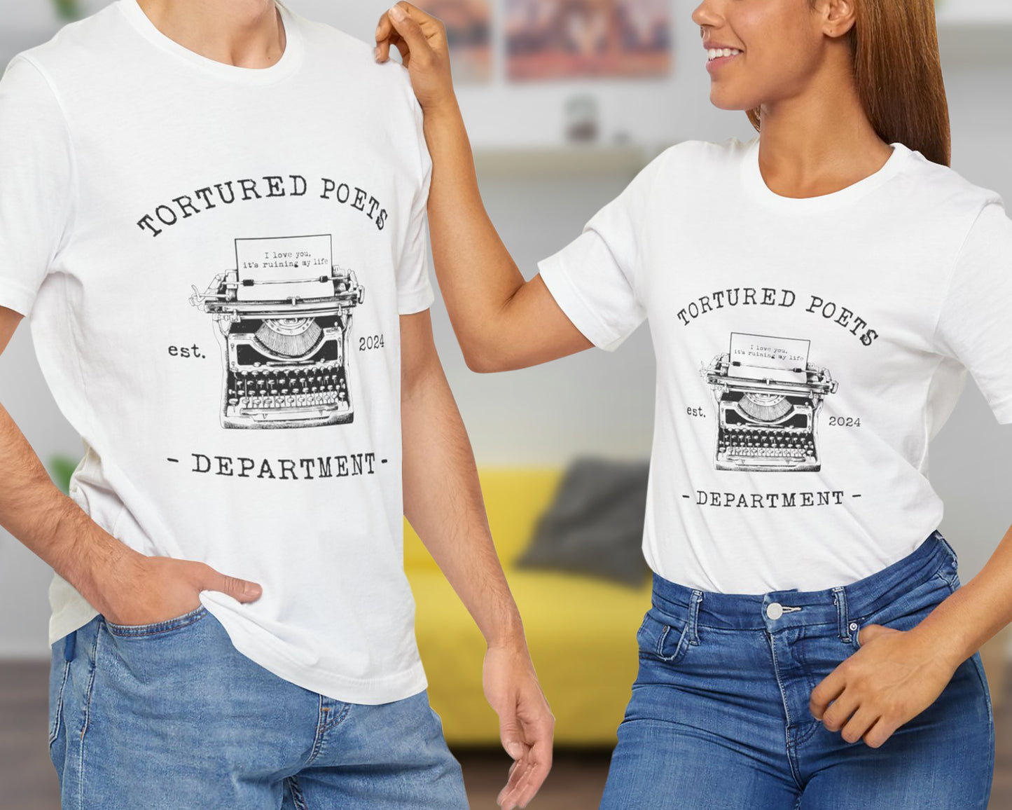 Tortured Poets Dept. est. 2024 unisex jersey short sleeve t-shirt