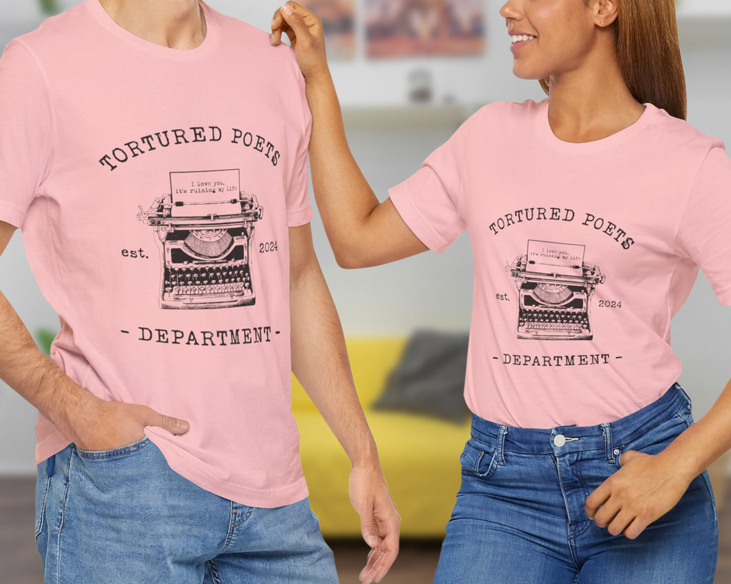 Tortured Poets Dept. est. 2024 unisex jersey short sleeve t-shirt