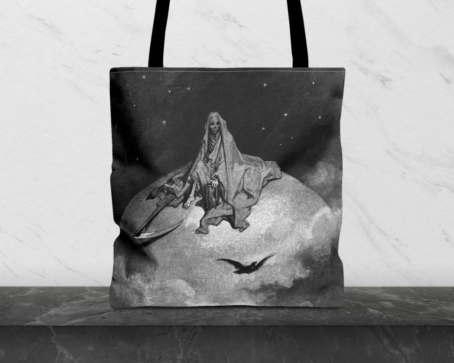 Gustave Dore - The Raven tote bag