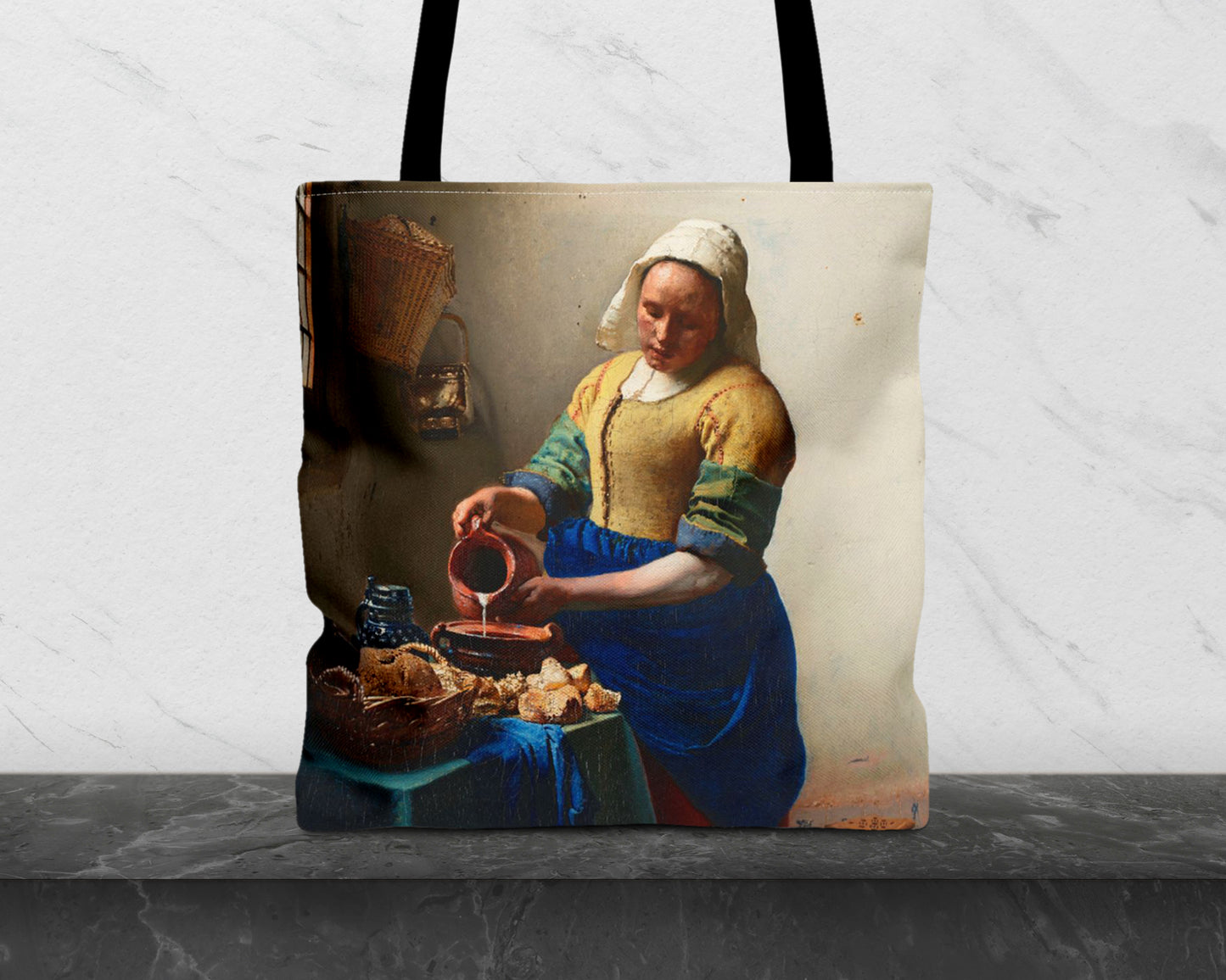 Johannes Vermeer - The Milkmaid tote bag