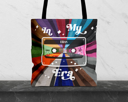 In my Eras era vintage cassette tape tote bag
