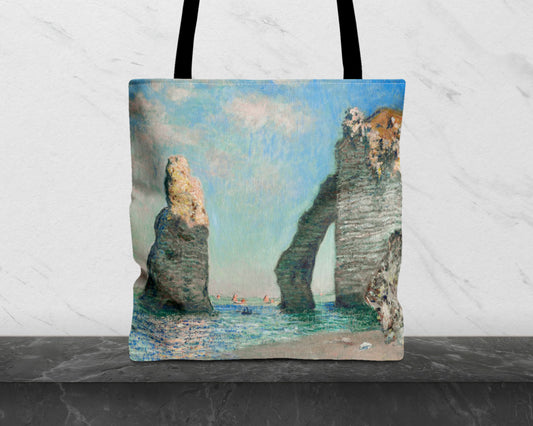 Claude Monet - Cliffs at Étretat tote bag
