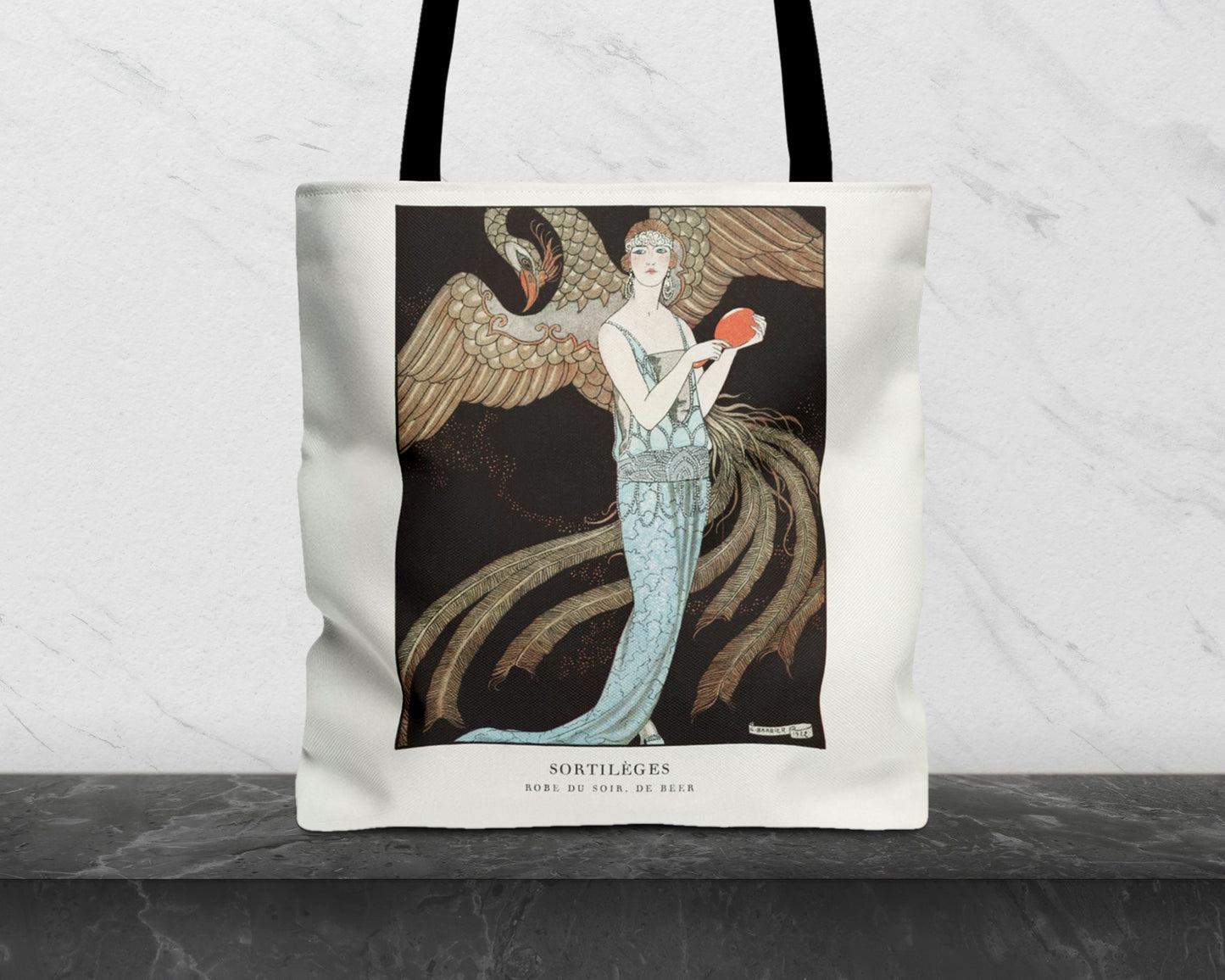 George Barbier - Sortilèges: Evening Dress, de Beer tote bag