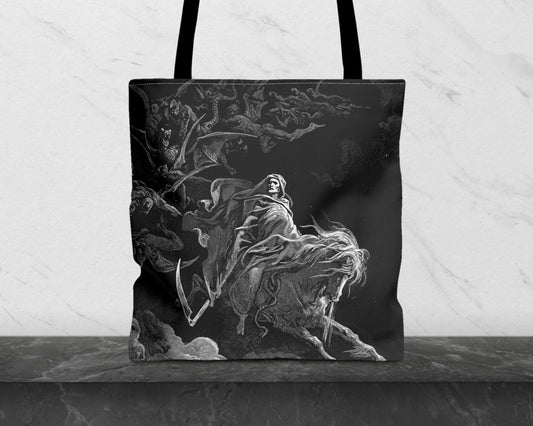 Gustave Dore - The Vision of Death tote bag