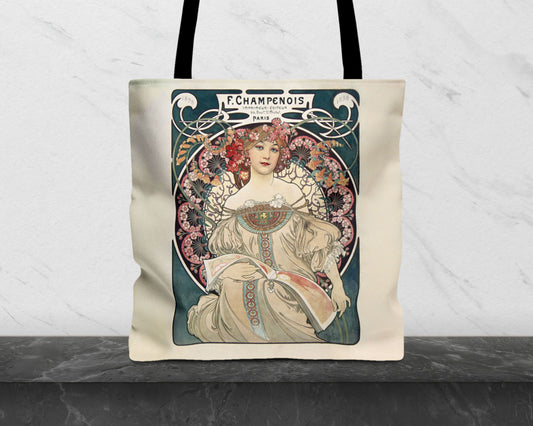 Alphonse Maria Mucha - F. Champenois Imprimeur-Editeur tote bag