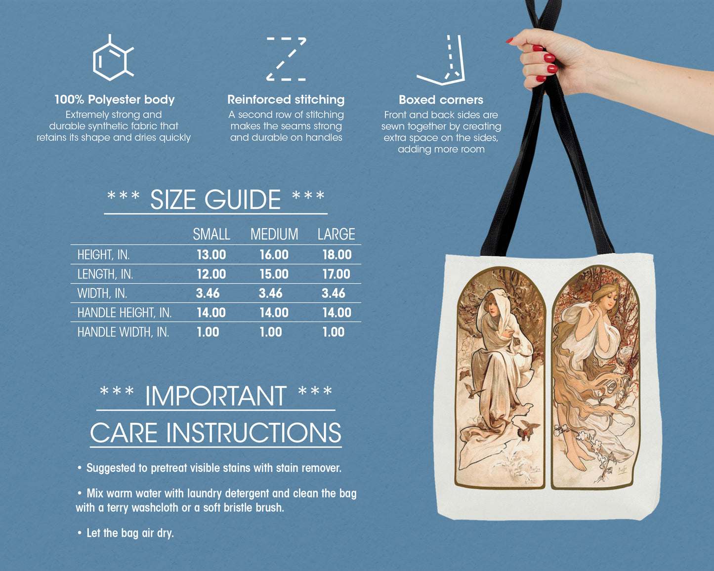 Alphonse Maria Mucha - The Seasons tote bag