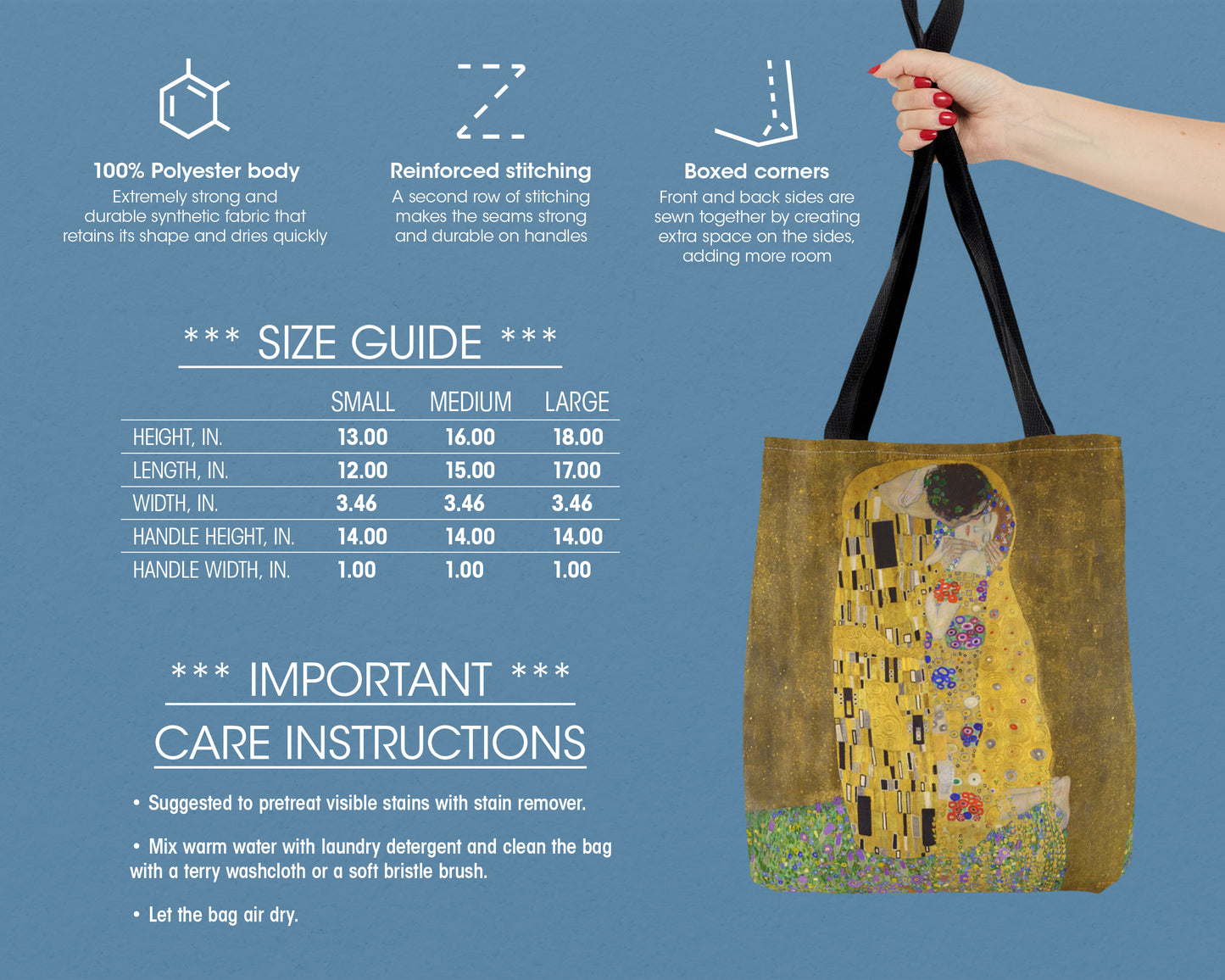 Gustav Klimt - The Kiss tote bag