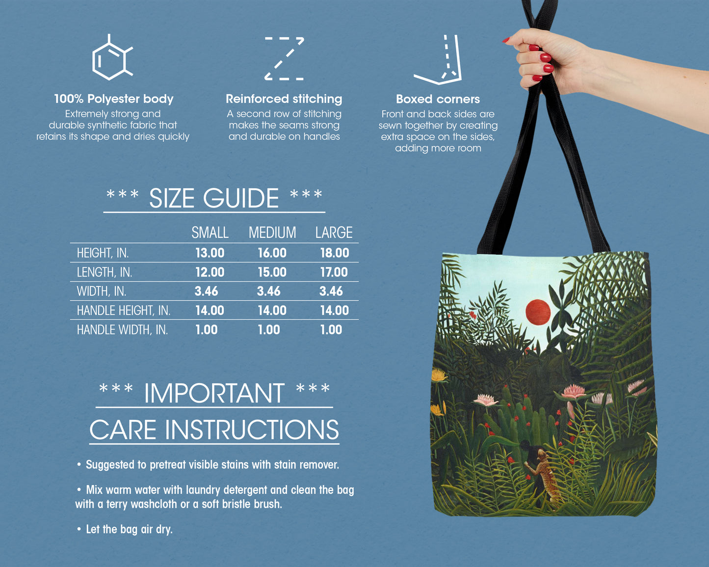 Henri Rousseau - Virgin Forest with Sunset tote bag