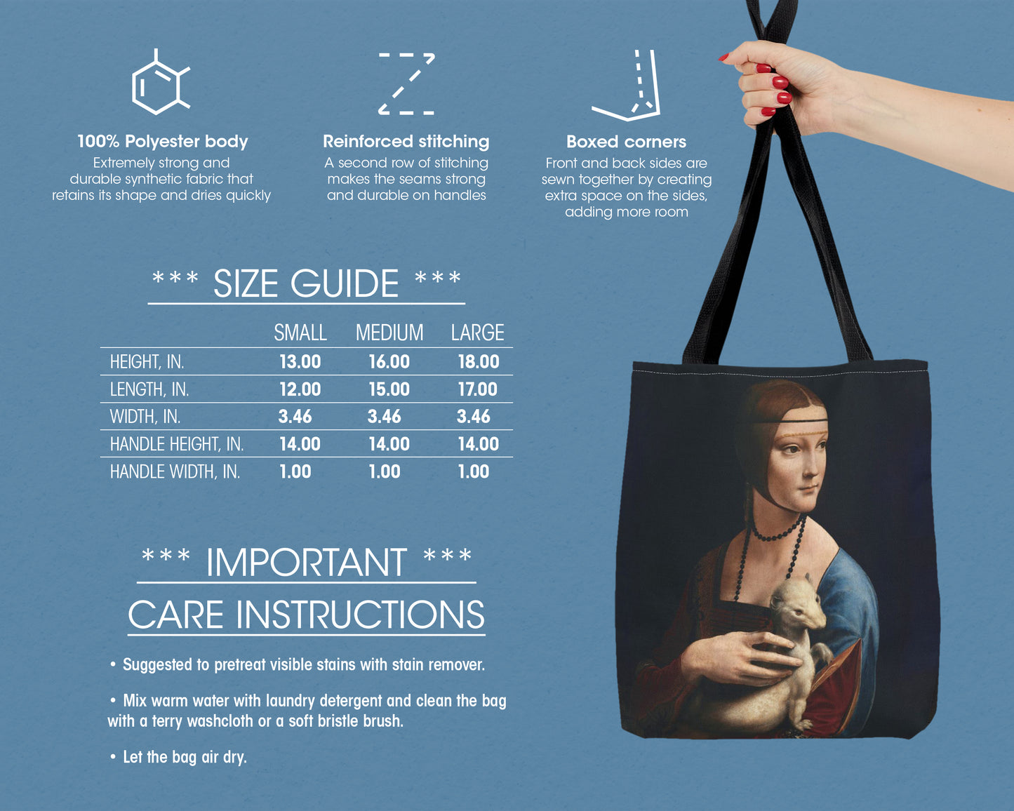 Leonardo Da Vinci - Lady with an Ermine tote bag