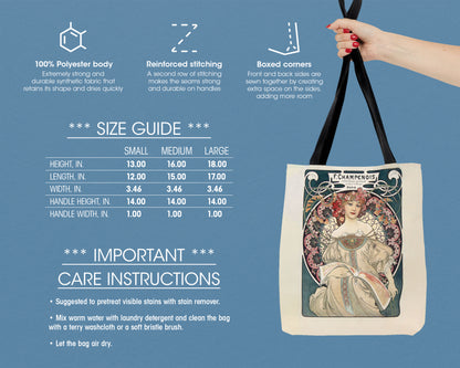 Alphonse Maria Mucha - F. Champenois Imprimeur-Editeur tote bag