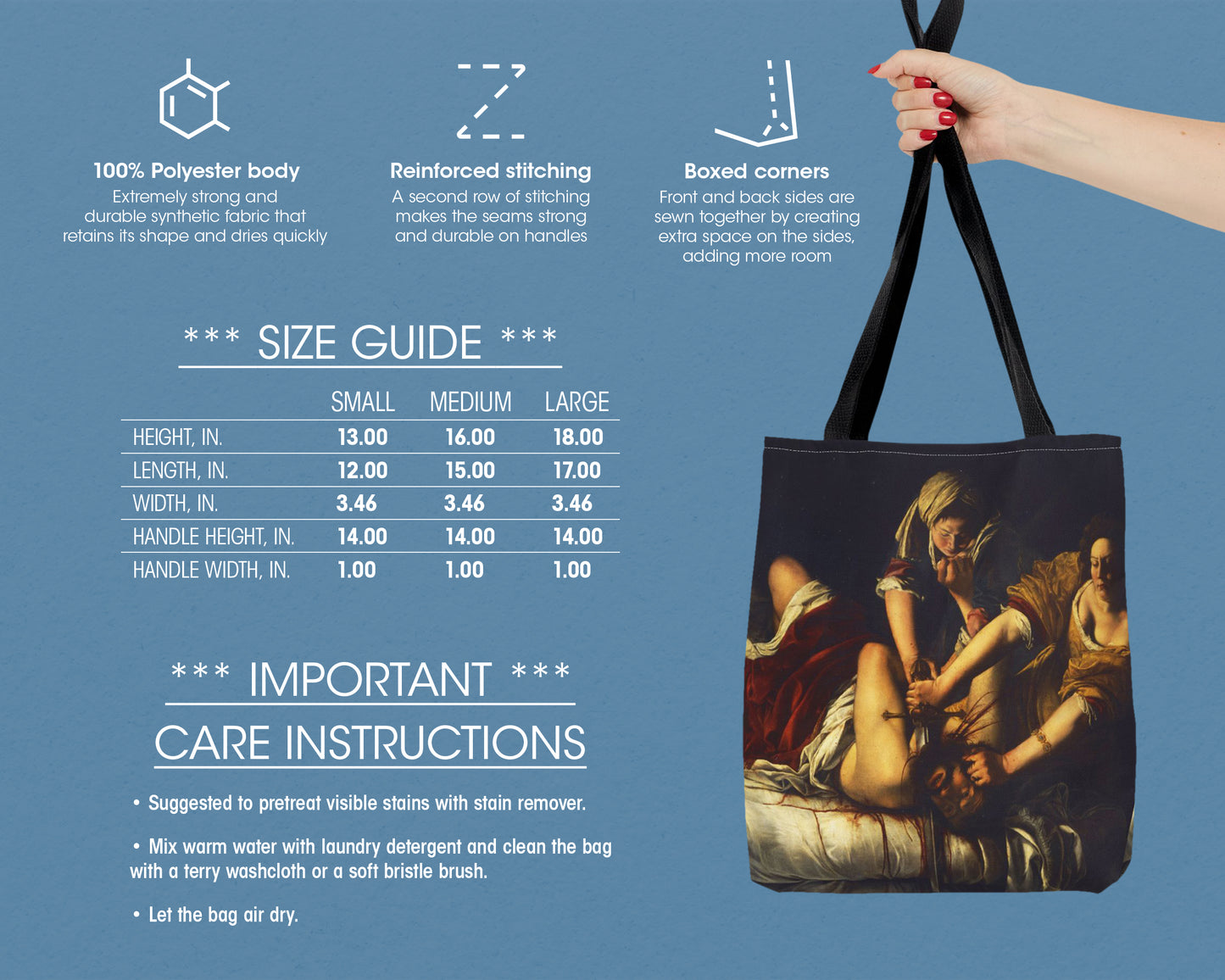 Artemisia Gentileschi - Judith Slaying Holofernes tote bag