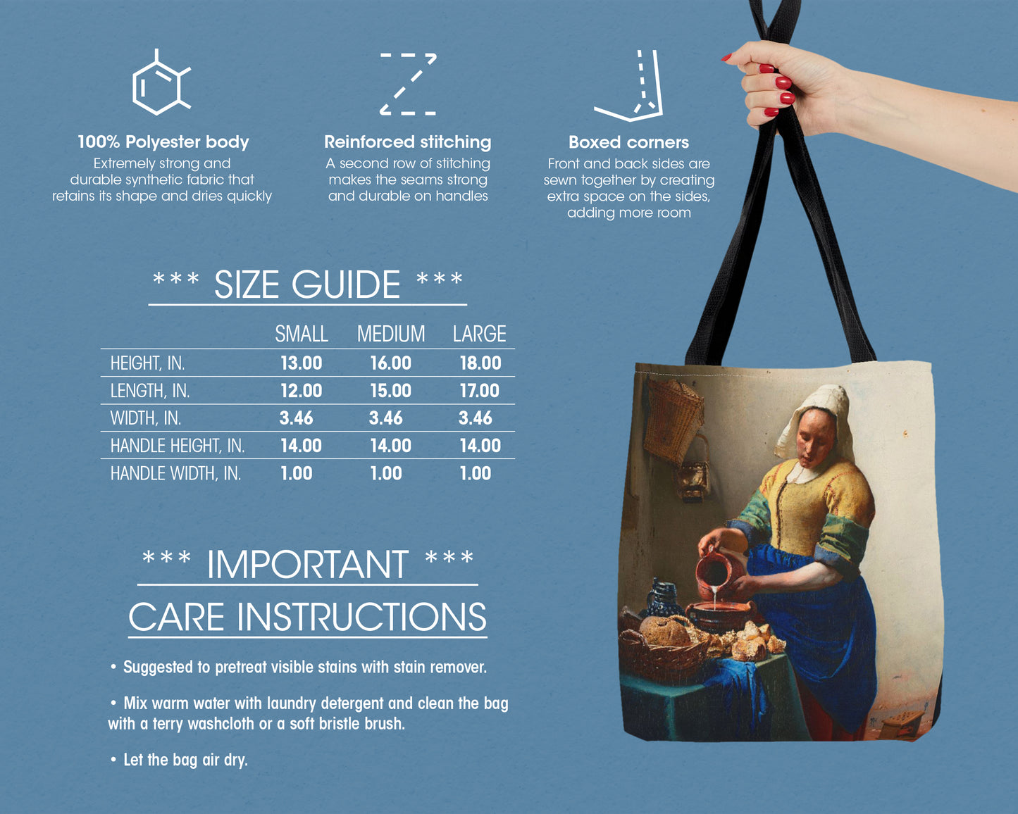 Johannes Vermeer - The Milkmaid tote bag