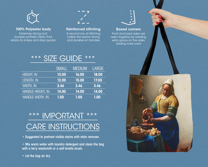Johannes Vermeer - The Milkmaid tote bag