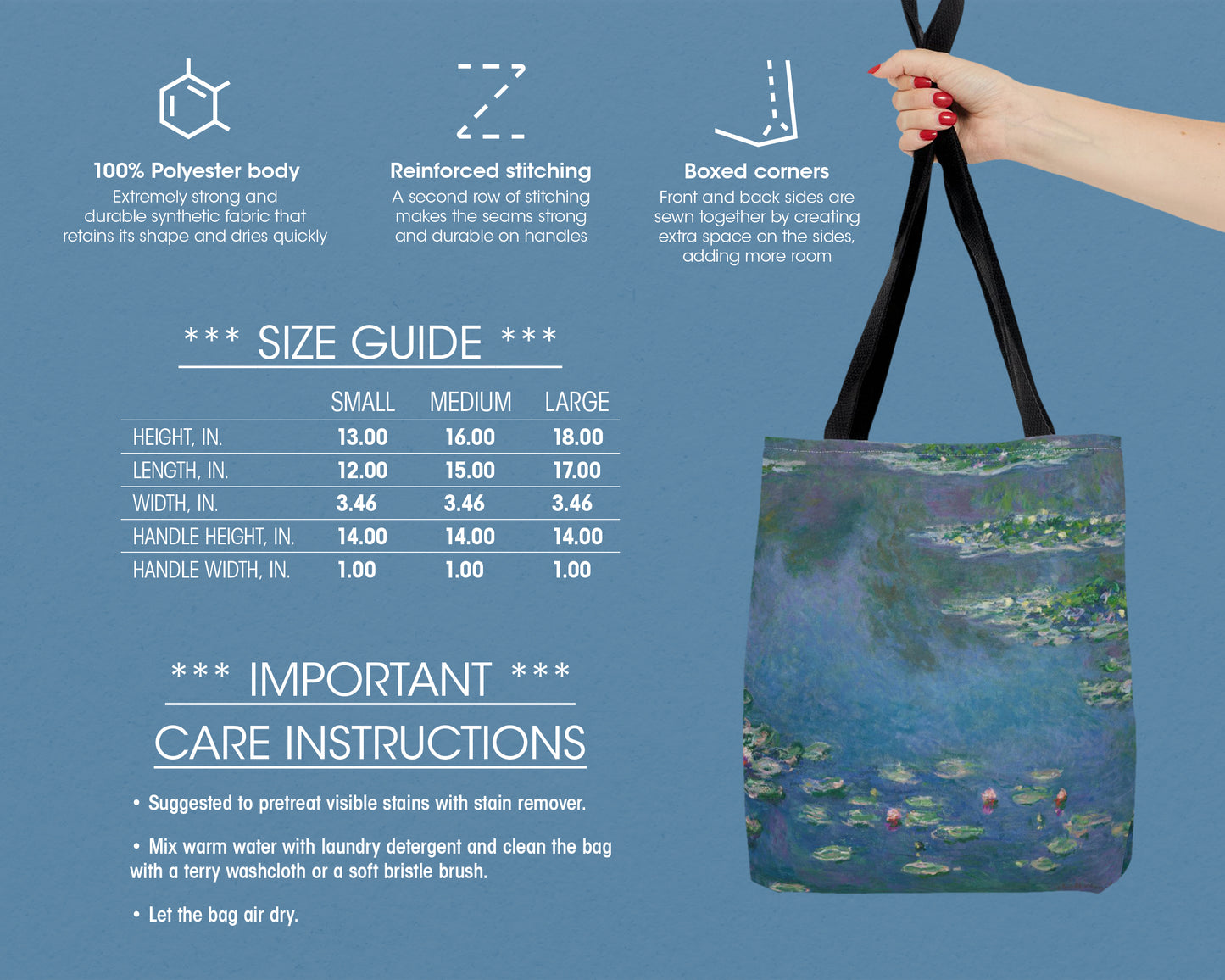 Claude Monet - Water Lilies tote bag