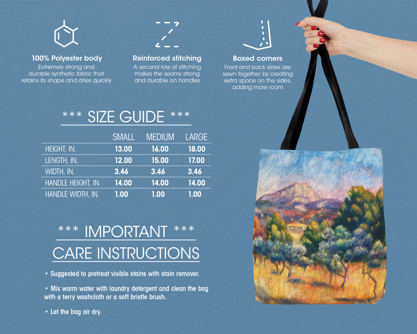 Pierre-Auguste Renoir - Montagne Sainte-Victoire (Paysage) tote bag