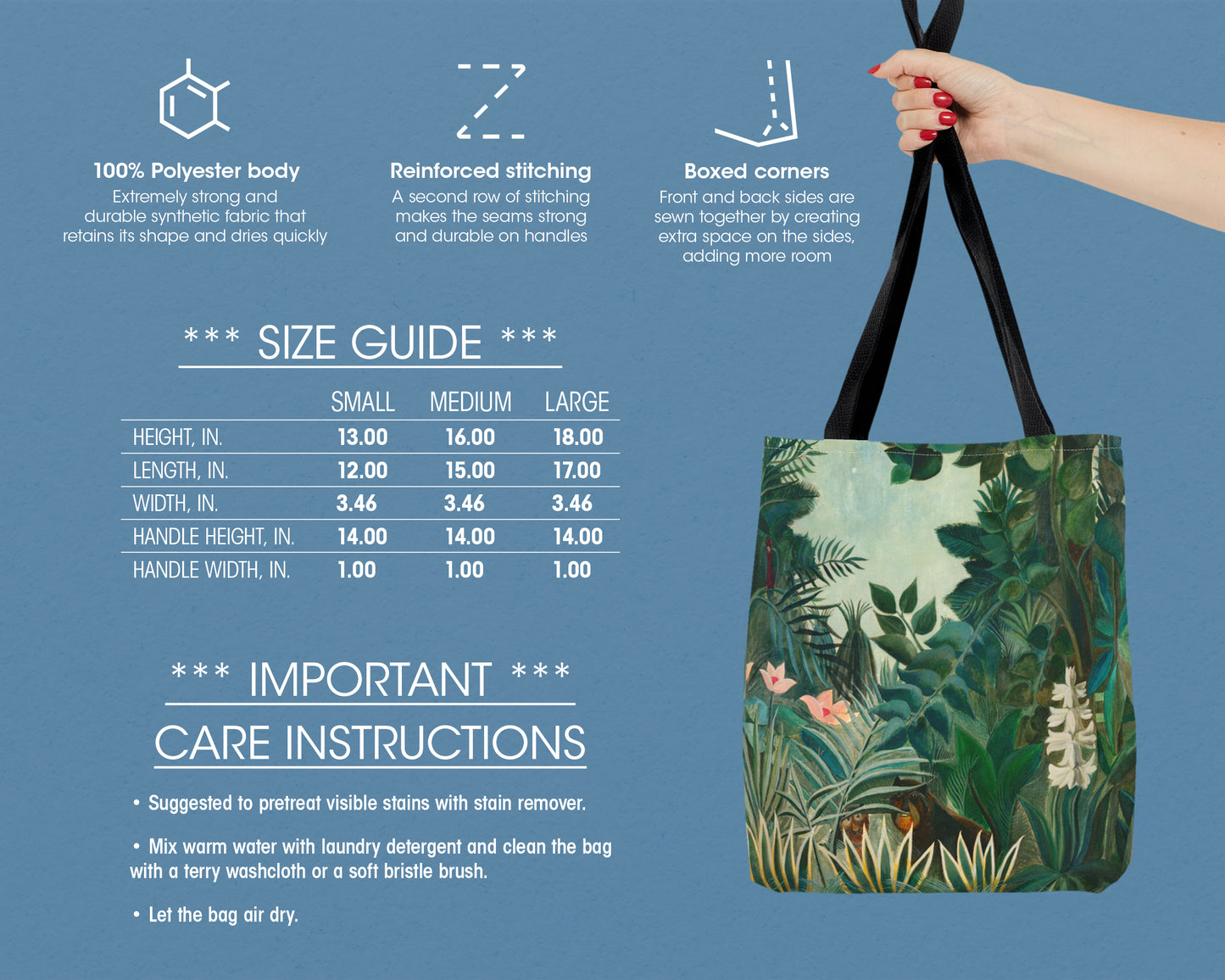 Henri Rousseau - The Equatorial Jungle tote bag