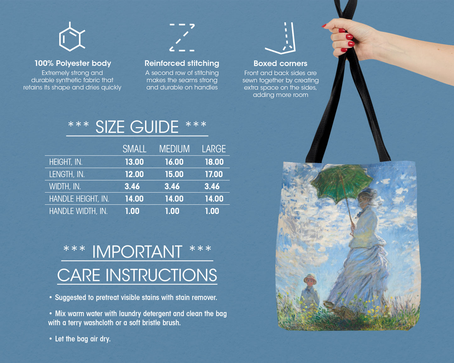 Claude Monet - Woman with a Parasol - Madame Monet and Her Son tote bag