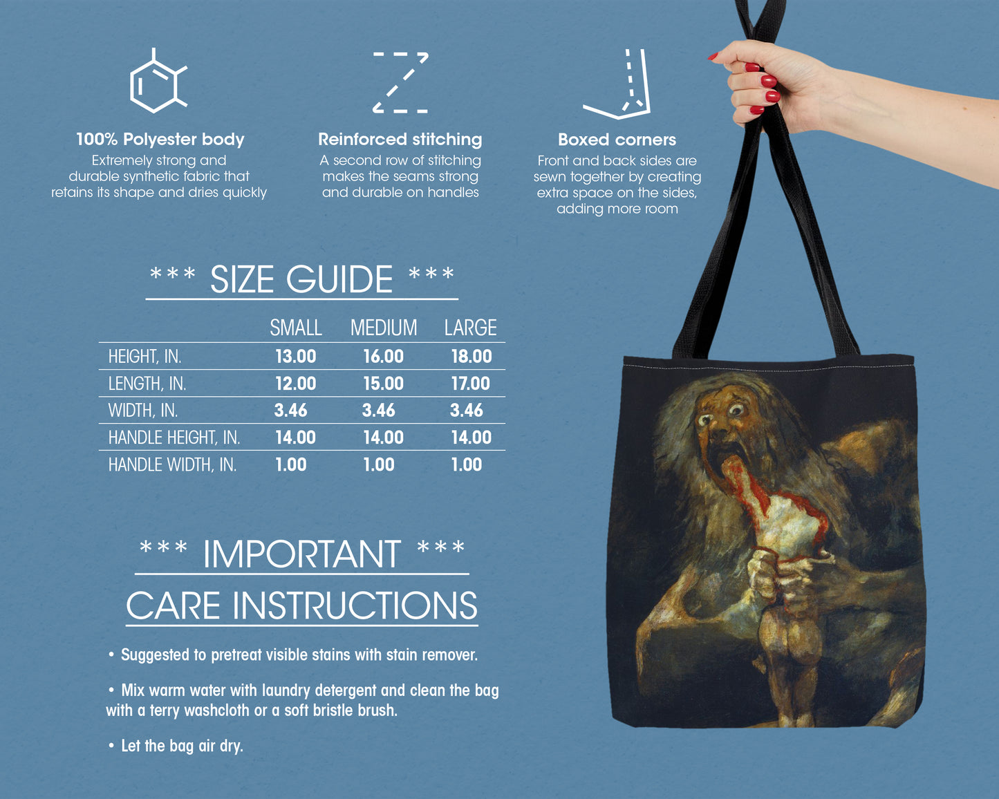 Francisco Goya - Saturn Devouring His Son tote bag