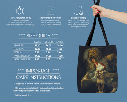 Francisco Goya - Saturn Devouring His Son tote bag