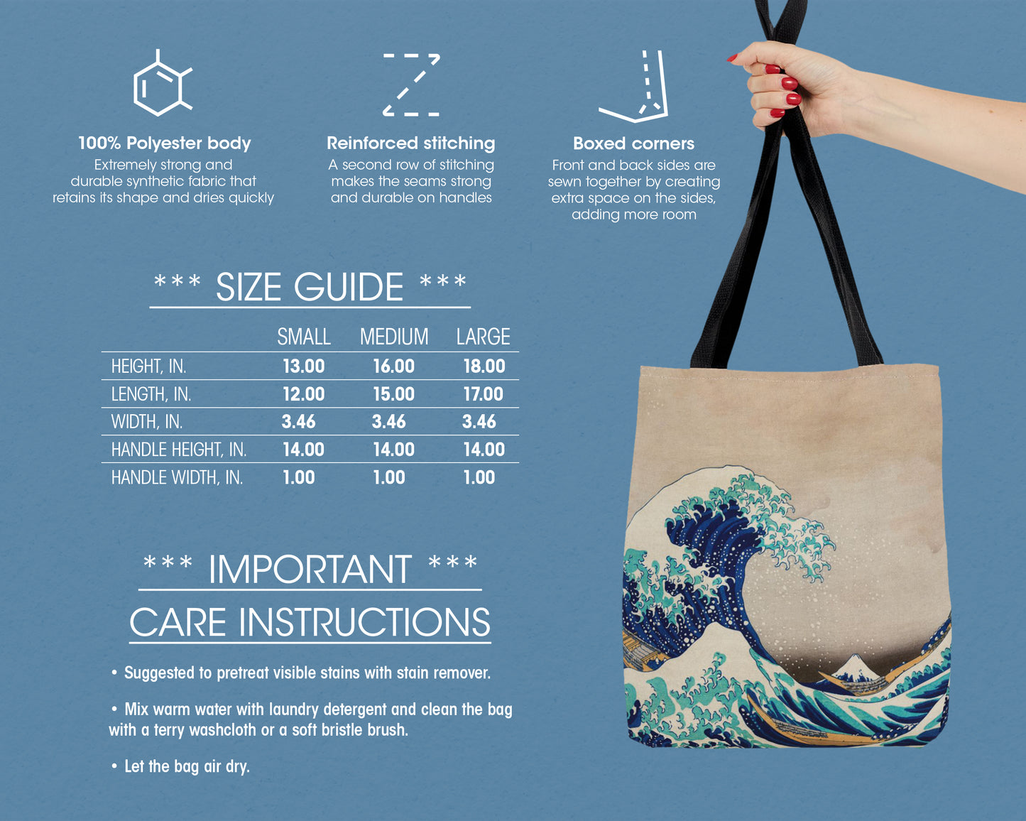Katsushika Hokusai - The Great Wave off Kanagawa tote bag