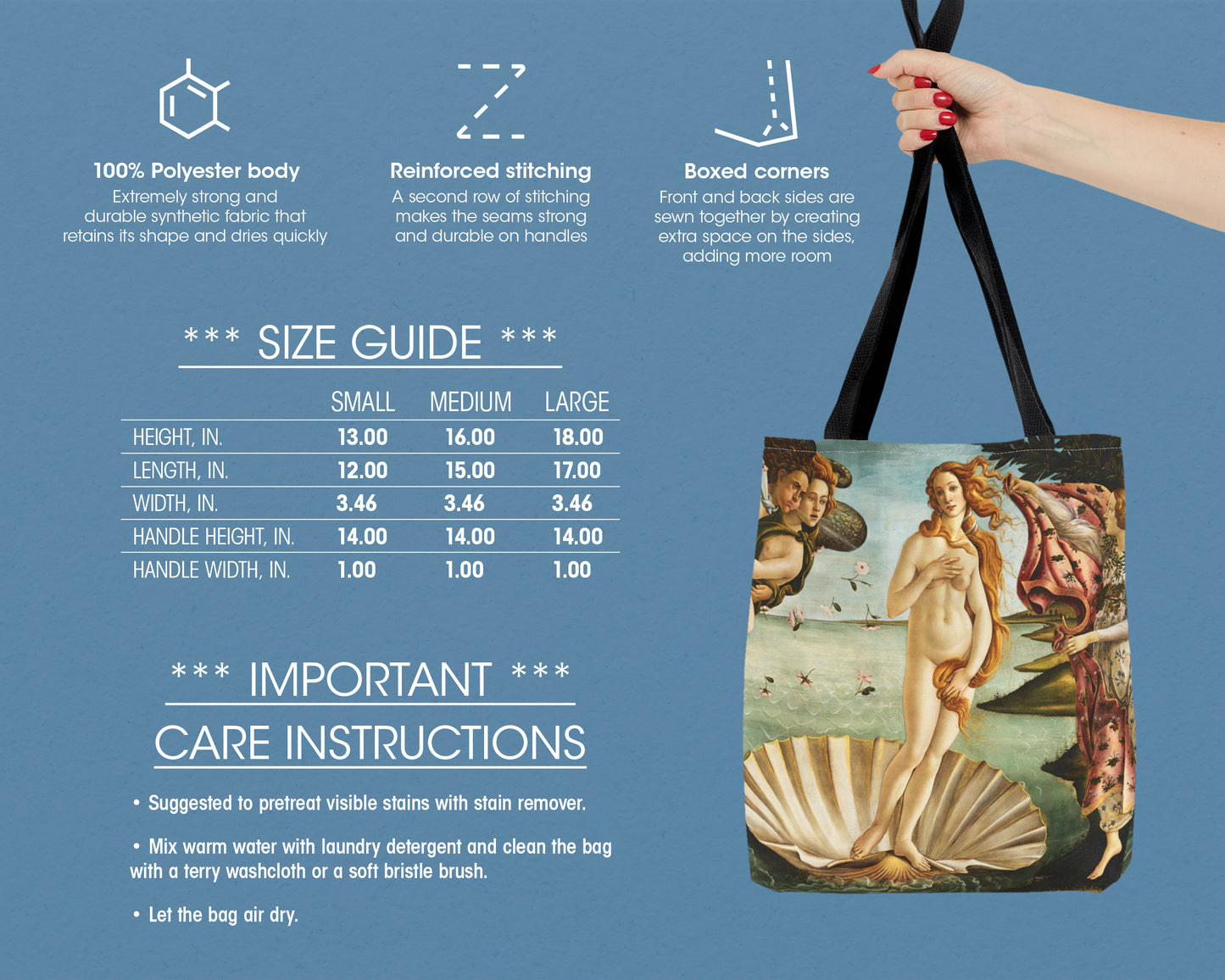 Sandro Botticelli - The Birth of Venus tote bag