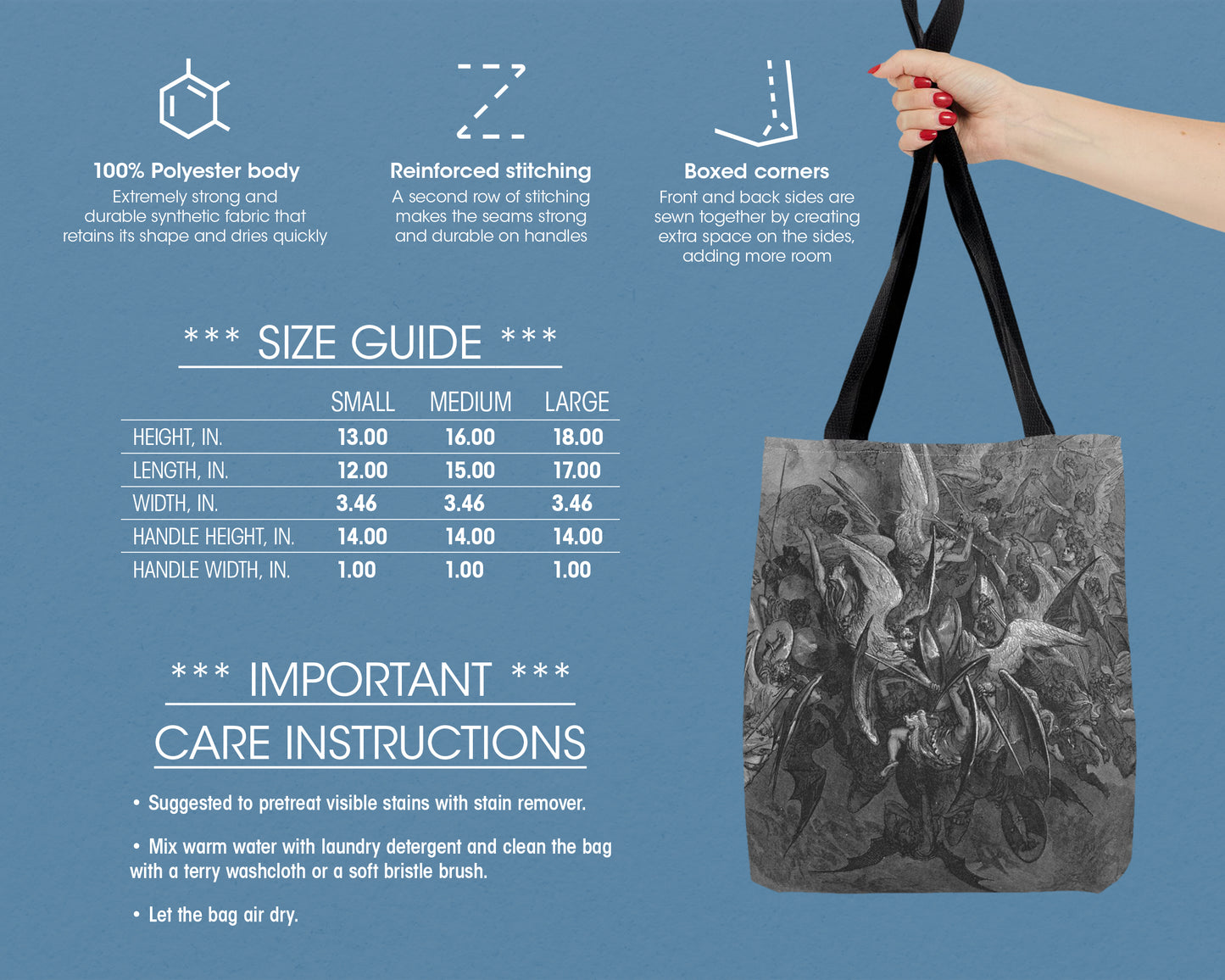 Gustave Dore - Paradise Lost tote bag