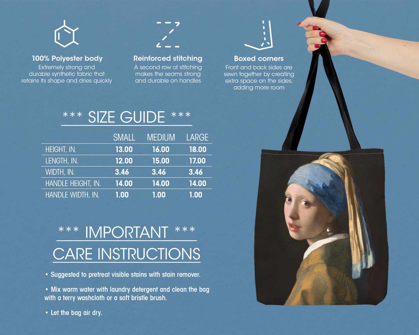 Johannes Vermeer - Girl with a Pearl Earring tote bag