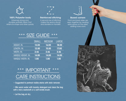 Gustave Dore - The Vision of Death tote bag