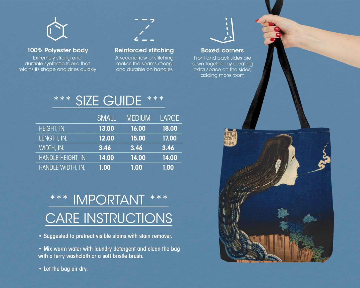 Katsushika Hokusai - The Mansion of the Plates tote bag