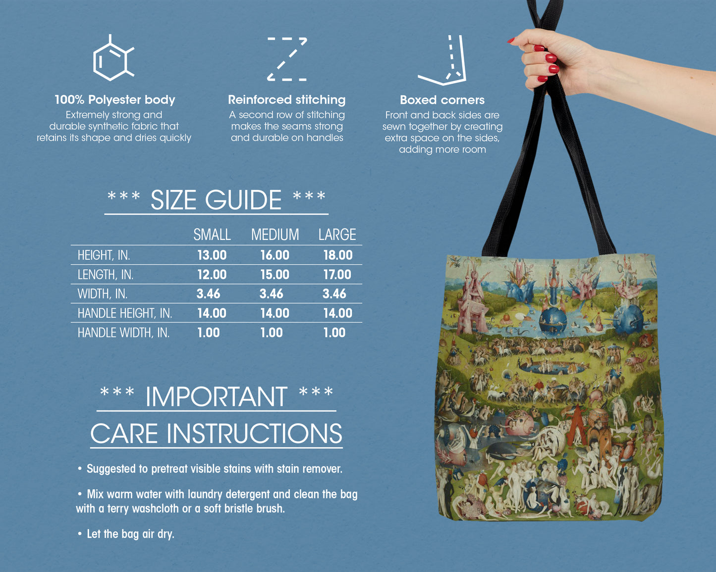 Hieronymus Bosch - The Garden of Earthly Delights tote bag