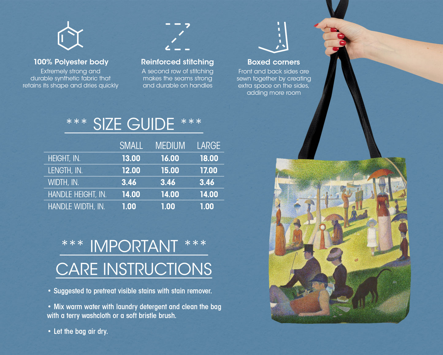 Georges Seurat - A Sunday on La Grande Jatte tote bag