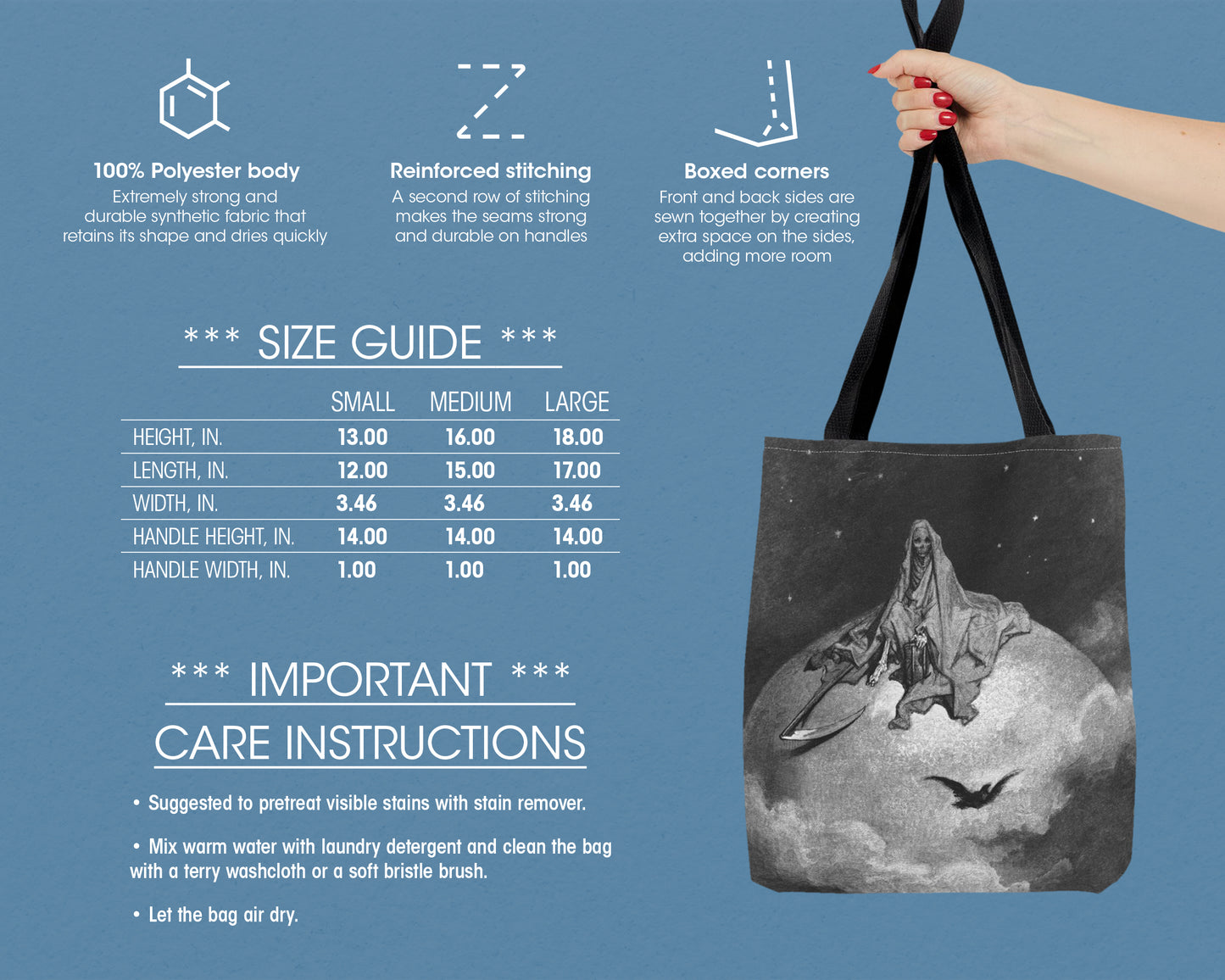 Gustave Dore - The Raven tote bag