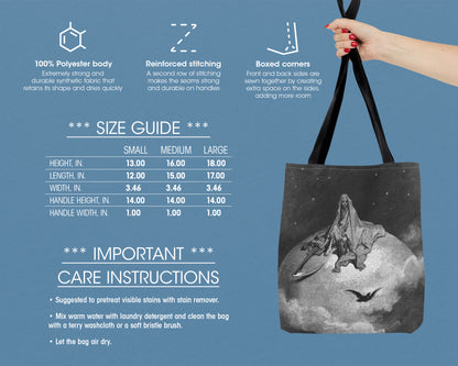 Gustave Dore - The Raven tote bag