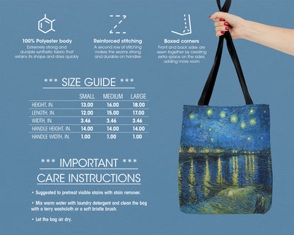 Vincent van Gogh - Starry Night Over the Rhone tote bag