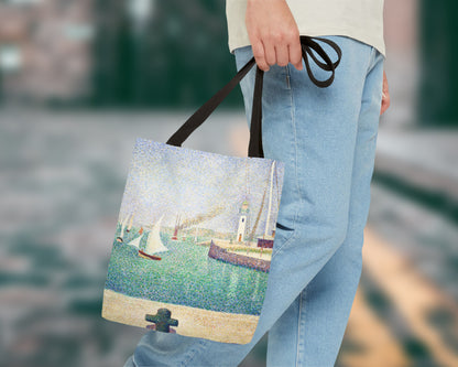 Georges Seurat - Entrance of The Port of Honfleur tote bag