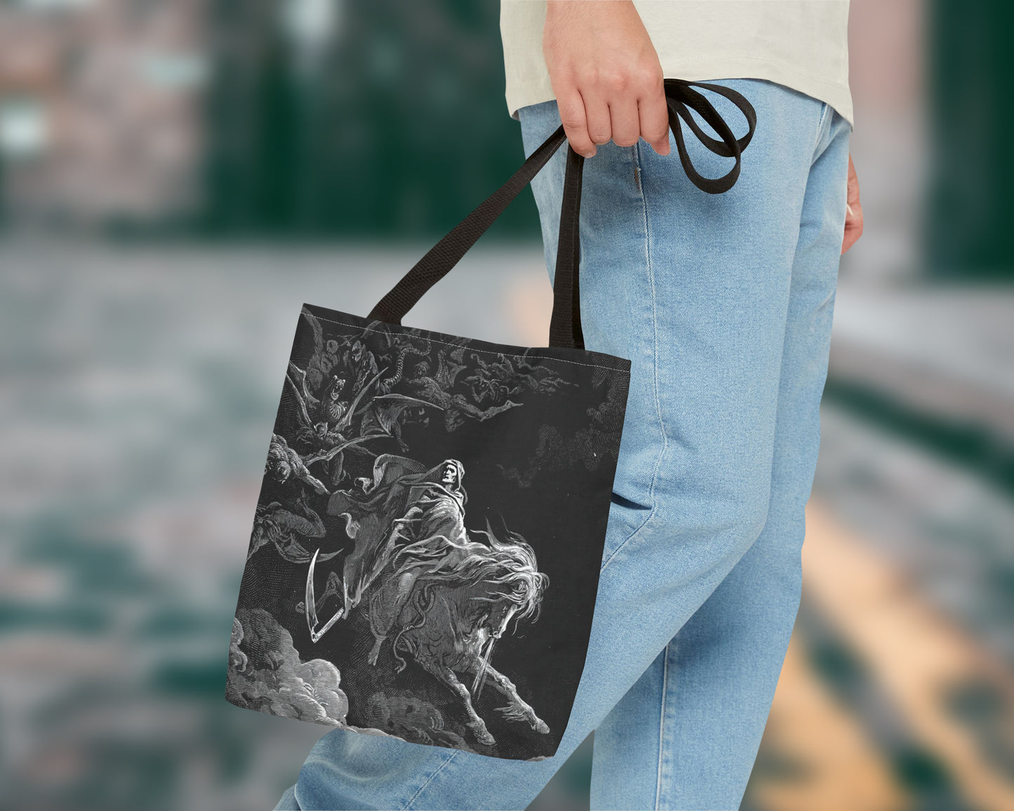 Gustave Dore - The Vision of Death tote bag