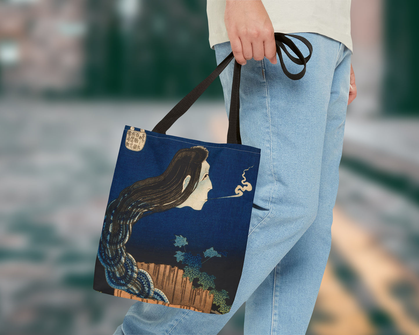Katsushika Hokusai - The Mansion of the Plates tote bag